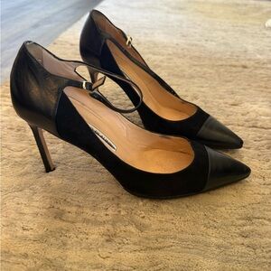 Black Manolo 3.5 Inch Heels